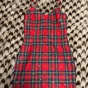 Dolce and Gabbana D&G Tartan plaid Mini dress with accents